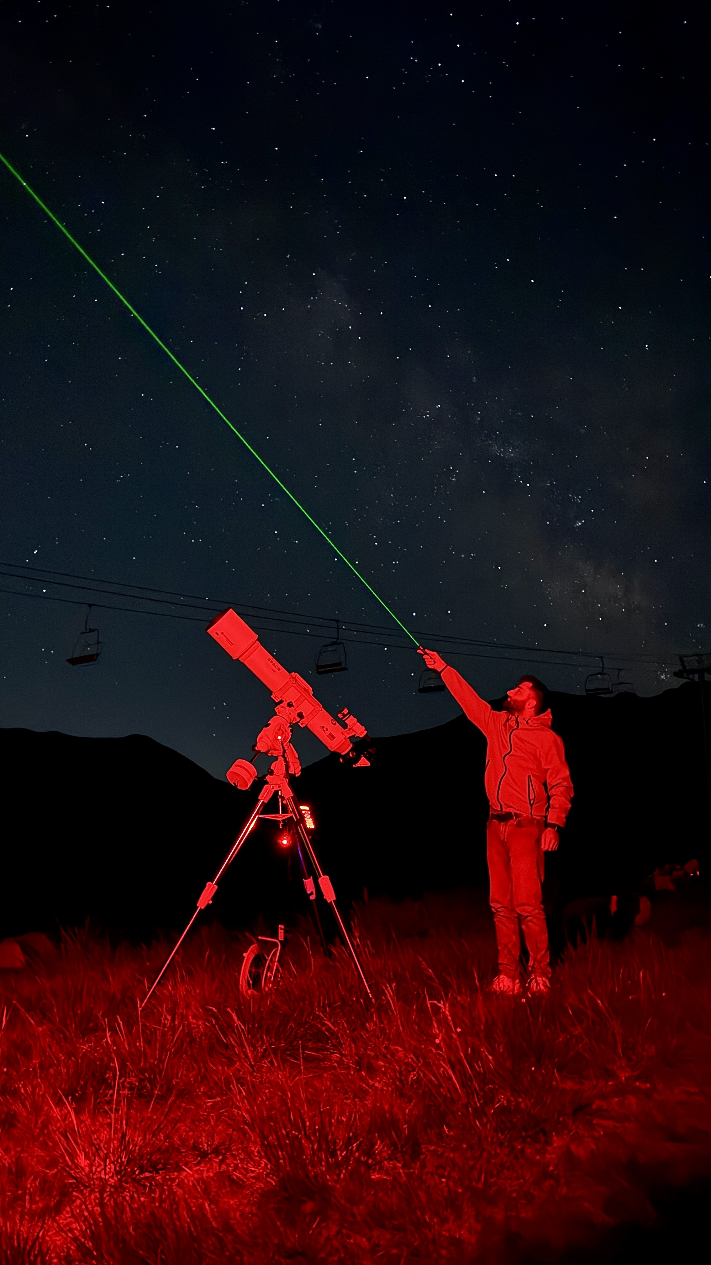Stargazing through the Bresser refractor telescope in Brod, Dragash - Kosovo.jpg