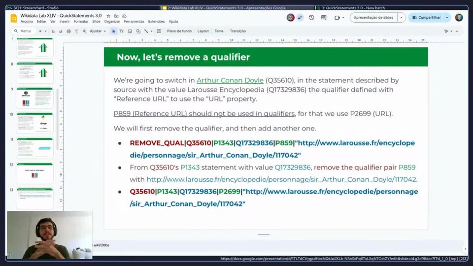 Wikidata Lab XLIV - QuickStatements 3.0.webm